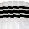 Skatersocks 14in Tube Socks - White With Black Stripes