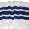 Skatersocks 14in Tube Socks - White With Royal Blue Stripes