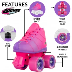 Crazy Skates Crazy Junior Rocket Skates - Pink/Purple