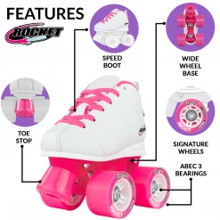 Crazy Skates Roller Skates Crazy Junior Rocket Skates - White