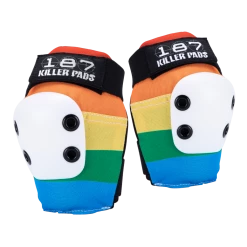Fritzy's Roller Skate Shop Sales Shop 23 187 Killer Pads 187 Slim Elbow Pads - Rainbow