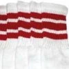 Skatersocks 22in Tube Socks - White With Red Stripes