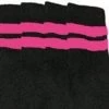 Skatersocks 22in Tube Socks - Black With Double Bubblegum Pink Stripes
