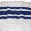 Skatersocks 22in Tube Socks - White With Royal Blue Stripes