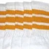 Skatersocks 22in Tube Socks - White With Gold Stripes