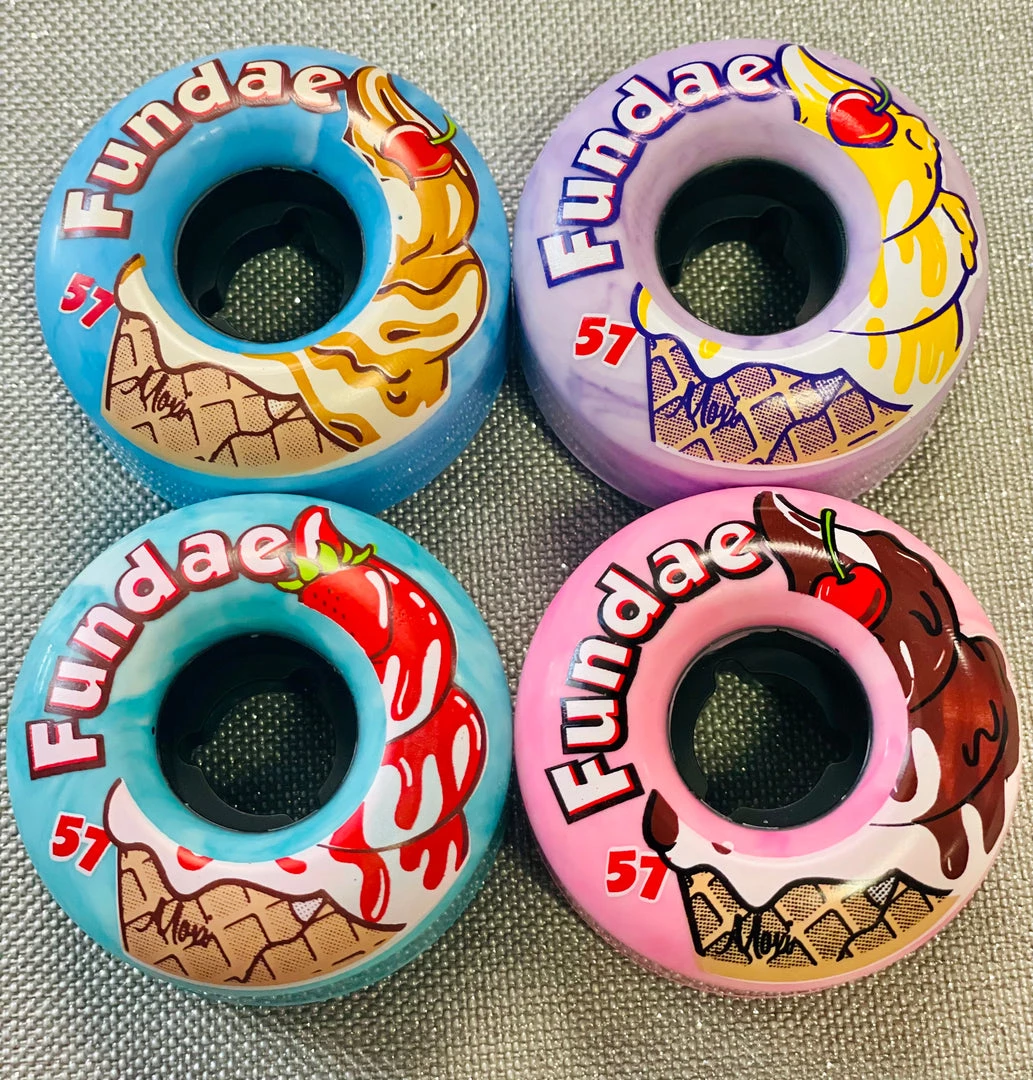 Riedell Skates Moxi Fundae Split Wheels (8-pack) 3 Riedell Skates Moxi Fundae Split Wheels (8-pack)