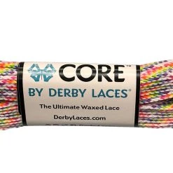 Core Derby Laces - Rainbow White
