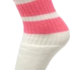 Skatersocks 14in Tube Socks - White With Bubblegum Pink Stripes