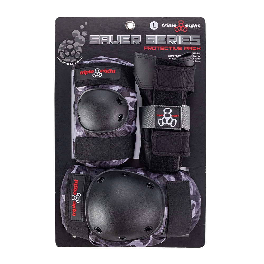 Triple8 Saver Series 3 Pack - Charcoal Camo Gear 3 Triple8 Saver Series 3 Pack - Charcoal Camo Gear
