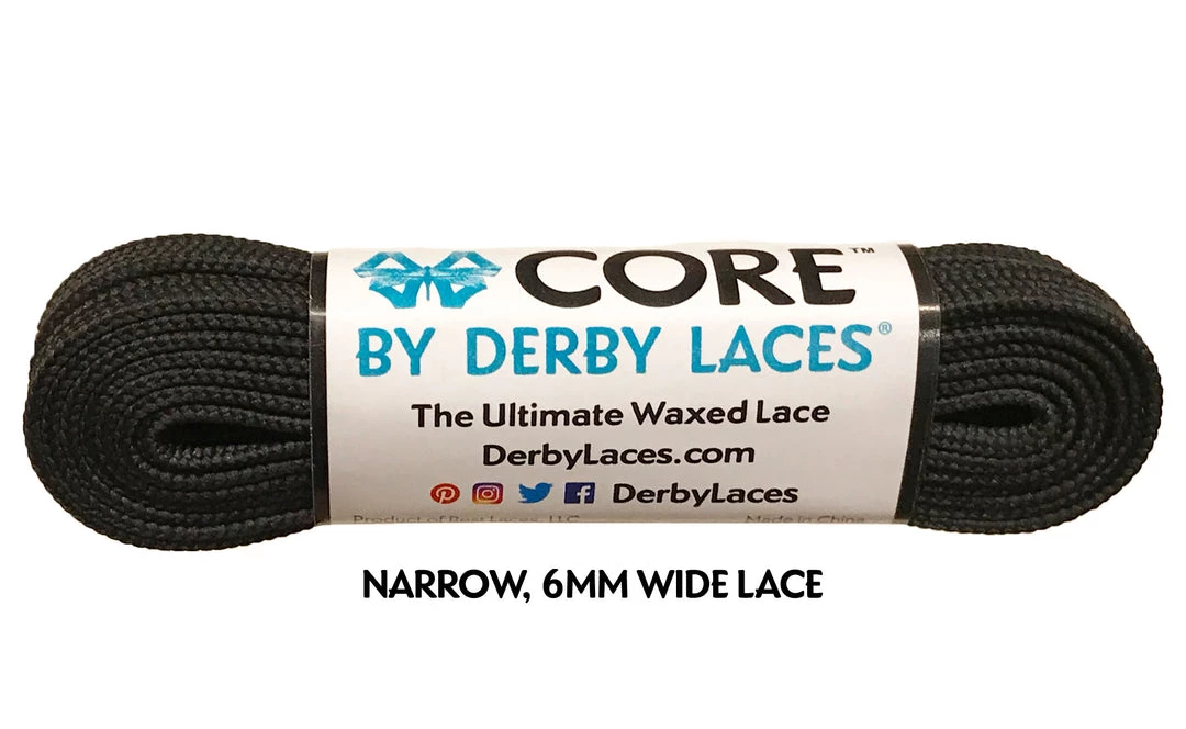 Core Derby Laces - Black 3 Core Derby Laces - Black