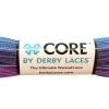 Core Derby Laces - Purple And Teal Stripe