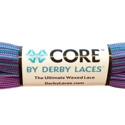 Core Derby Laces - Purple And Teal Stripe