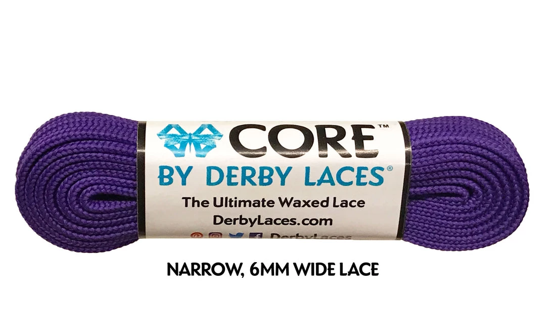 Core Derby Laces - Purple 3 Core Derby Laces - Purple