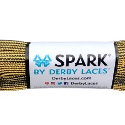 Spark Derby Laces - Gold And Black Stripe
