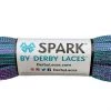 Spark Derby Laces - Purple And Teal Stripe
