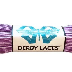 Core Derby Laces - Purple And White Stripe