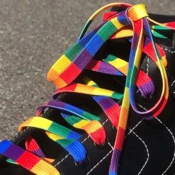 Style Derby Laces - Rainbow Block