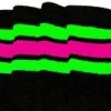 Skatersocks 22in Tube Socks - Black With Neon Green And Hot Pink Stripes