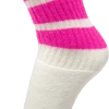 Skatersocks 14in Tube Socks - White With Hot Pink Stripes