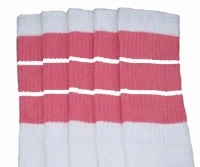 Skatersocks 22in Tube Socks - Wide Bubblegum Pink Stripes