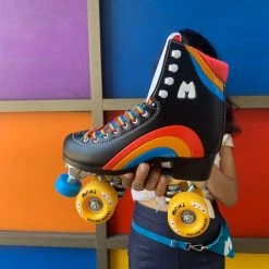 Riedell Skates Moxi Rainbow Rider Roller Skates - Asphalt Black 15 Riedell Skates Moxi Rainbow Rider Roller Skates - Asphalt Black