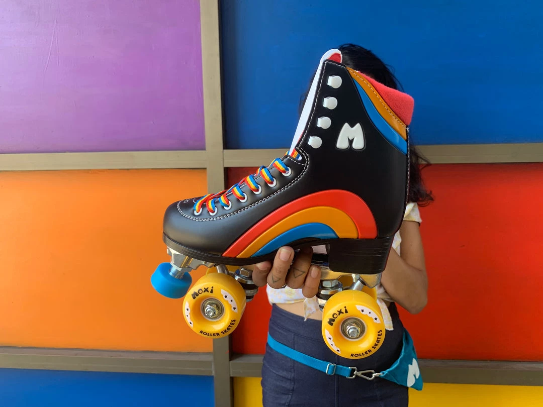 Riedell Skates Moxi Rainbow Rider Roller Skates - Asphalt Black 9 Riedell Skates Moxi Rainbow Rider Roller Skates - Asphalt Black