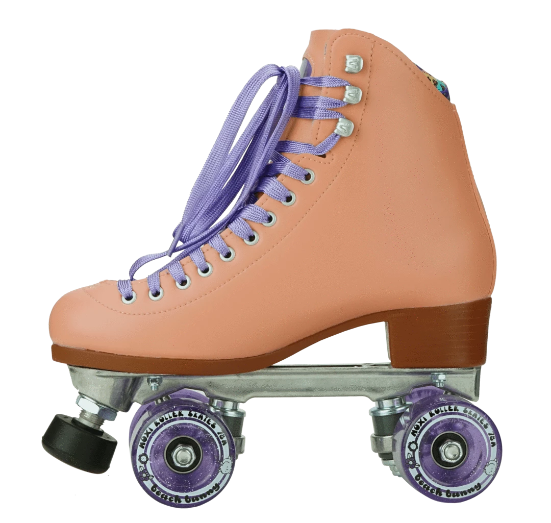 Riedell Skates Jr. Moxi Beach Bunny - Peach Blanket Roller Skates 5 Riedell Skates Jr. Moxi Beach Bunny - Peach Blanket Roller Skates