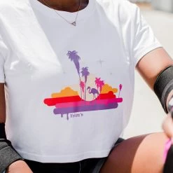 Fritzy's Roller Skate Shop Fritzy's Favorites Fritzy's Sunset Crop T-shirt
