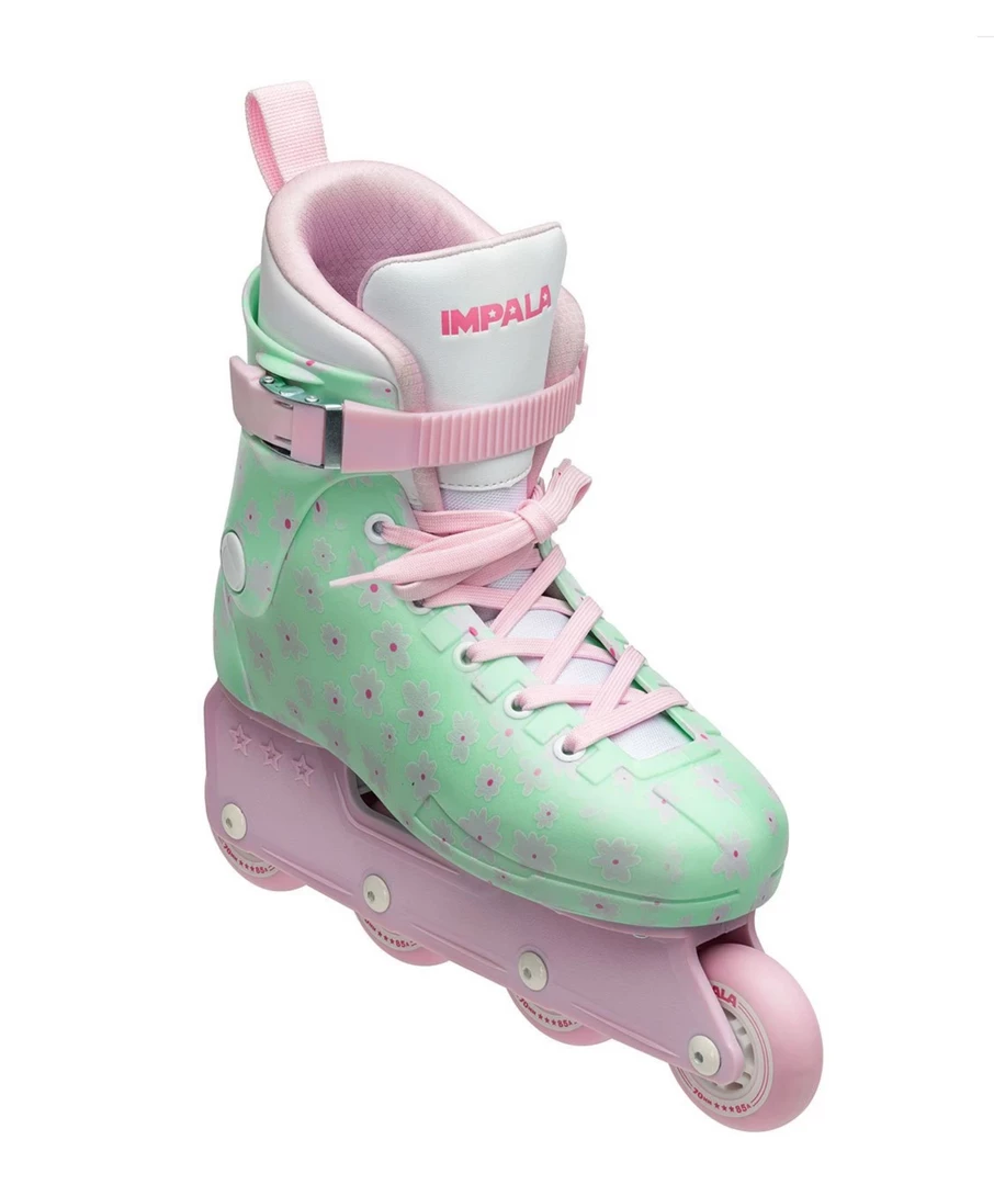 Impala Roller Skates Impala Lightspeed Inline Skates - Mint Flower Power 4 Impala Roller Skates Impala Lightspeed Inline Skates - Mint Flower Power