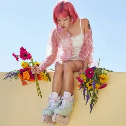 Impala Roller Skates Impala Lightspeed Inline Skates - Mint Flower Power 7 Impala Roller Skates Impala Lightspeed Inline Skates - Mint Flower Power