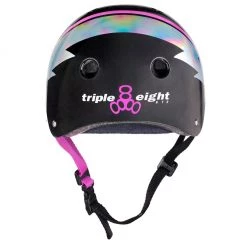 Triple8 Certified Sweatsaver Helmet - Black Lightning Hologram Gear
