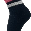 Skatersocks 14in Tube Socks - Black With White/Bubblegum Pink Stripes