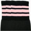 Skatersocks 22in Tube Socks - Black With Baby Pink Stripes
