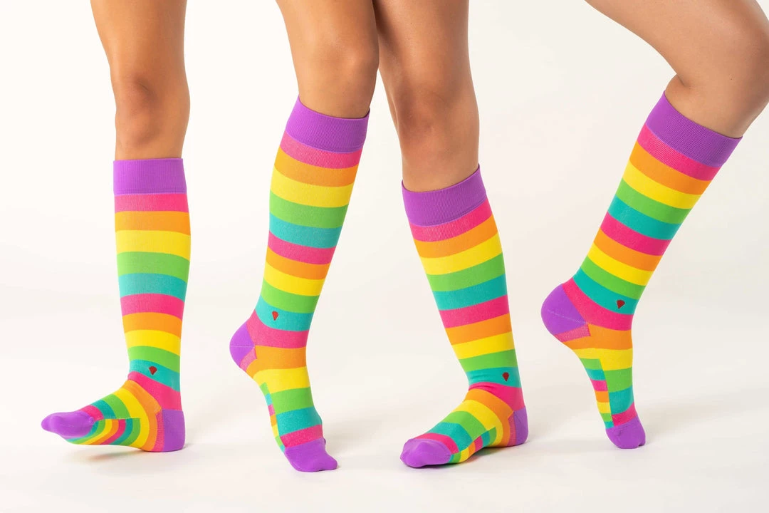 Ruby Protective Apparel Ruby Compression Socks - Rainbow 6 Ruby Protective Apparel Ruby Compression Socks - Rainbow