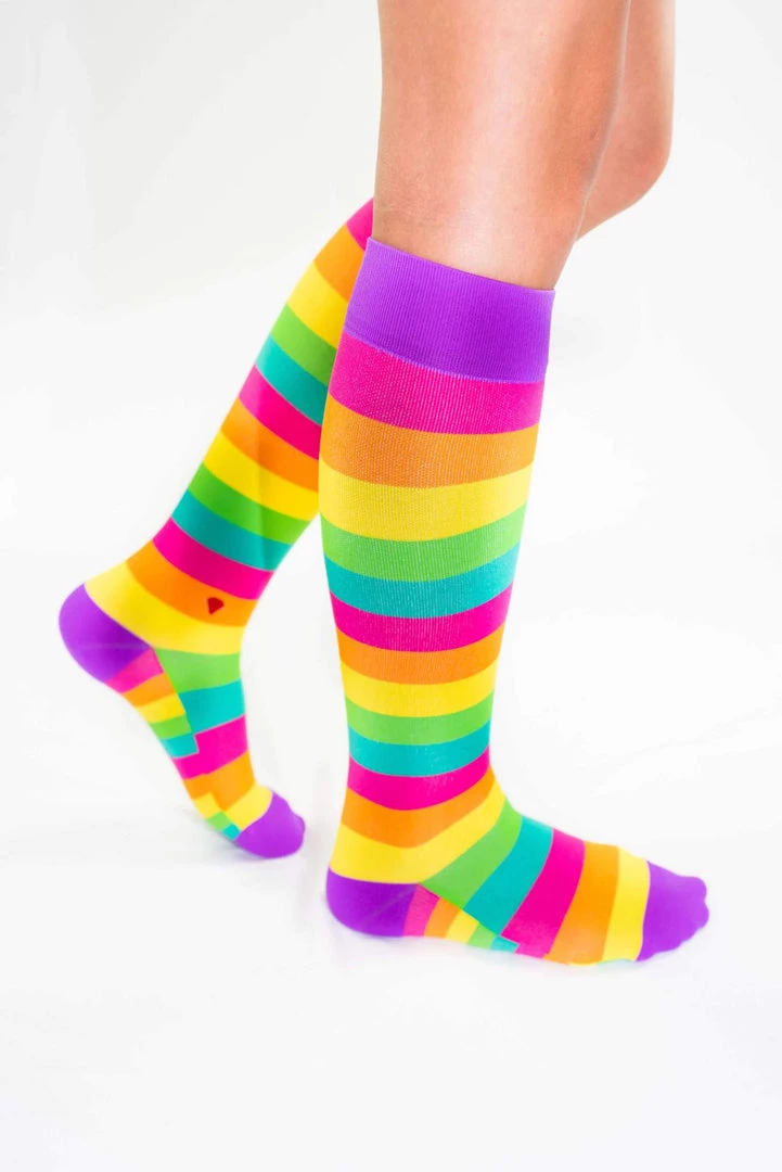 Ruby Protective Apparel Ruby Compression Socks - Rainbow 5 Ruby Protective Apparel Ruby Compression Socks - Rainbow
