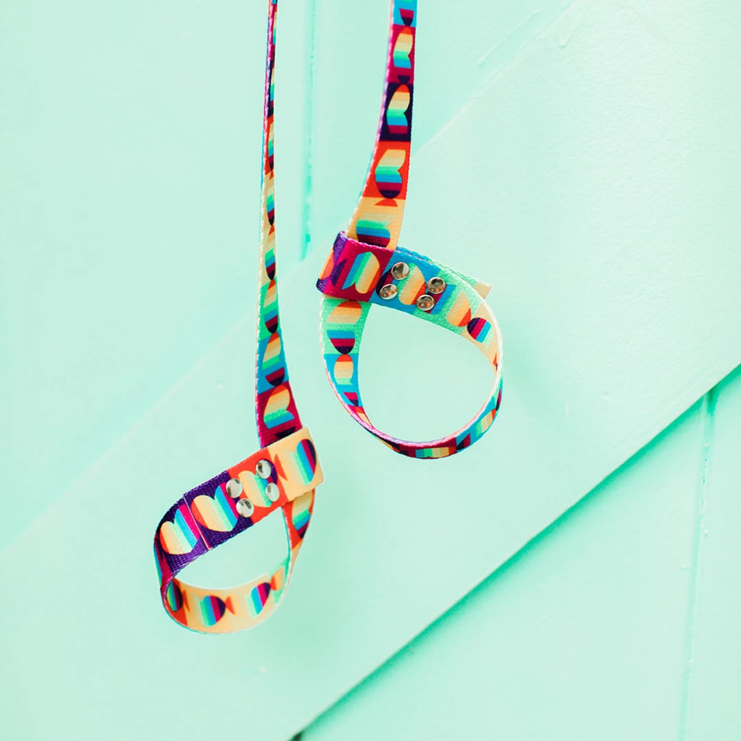 RollerSkate Together Skate Leash - Rainbow Hearts Accessories 3 RollerSkate Together Skate Leash - Rainbow Hearts Accessories