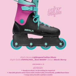 Impala Roller Skates Impala Lightspeed Inline Skates - Black Berry