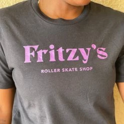 Fritzy's Roller Skate Shop Fritzy's Metallic Purple Logo T-Shirt Extras