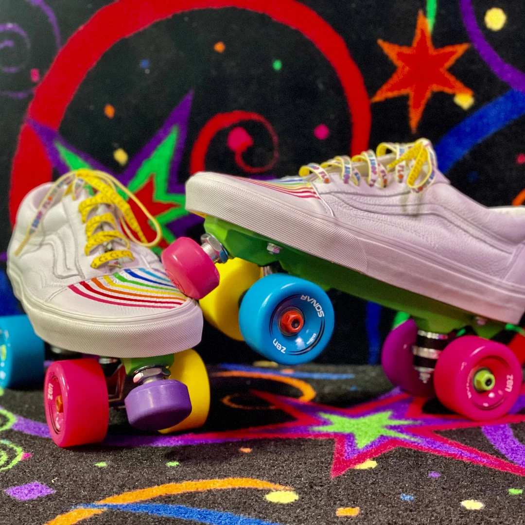 Roller Skates Vans Rainbow Low Cut! 4 Roller Skates Vans Rainbow Low Cut!