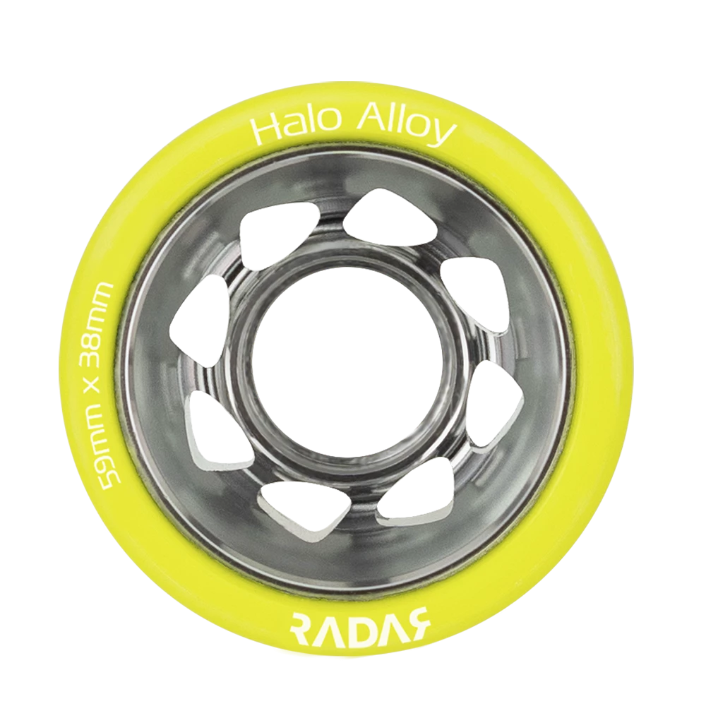 Riedell Skates Radar Alloy Halo Wheels (4 Pack) 4 Riedell Skates Radar Alloy Halo Wheels (4 Pack)