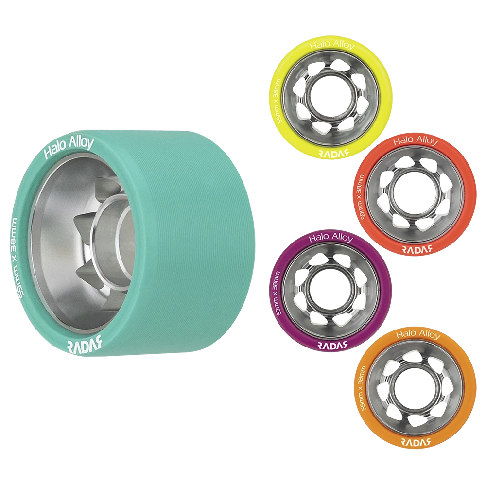 Riedell Skates Radar Alloy Halo Wheels (4 Pack) 3 Riedell Skates Radar Alloy Halo Wheels (4 Pack)