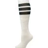 Skatersocks 22in Tube Socks - White With Black Stripes